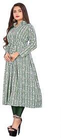 SARINKU Gown Crepe Fabric Dress for Women Ethnic Gown Long One Piece for Girls and Women