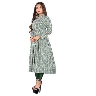 SARINKU Gown Crepe Fabric Dress for Women Ethnic Gown Long One Piece for Girls and Women
