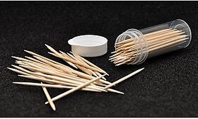 Wooden Toothpicks  (100 Per Pack) 100 Toothpicks - Made in china
