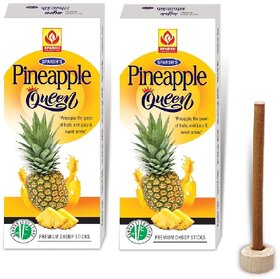 Sparsh Aromatics Pineapple Aroma Premium Dhoop Sticks  10 Sticks per Pack  3 Inch Long Each  (Pack Of 2 Boxes)
