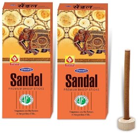 Sparsh Aromatics Sandalwood Scented Dhoop Sticks  10 Premium Incense Sticks  Pure Sandal Fragrance (Pack Of 2 Boxes)