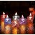 Flameless and Smokeless Decorative Multicolor Candles Transparent Acrylic Led Tea Light Candle for Festival (Pack of 6)