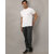 Code Yellow Men Solid Round Neck Cotton White T-Shirt