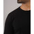 Code Yellow Men Solid Round Neck Cotton Black T-Shirt