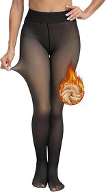WildProducts - Winter Warm Thermal Fleece Lined Dual-Tone Women Velvet Touch Leggings Tights Pants