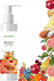 HEYDEAR Mix Fruit Face Wash - Natural Gentle Cleanser for All Skin Types, 100ml