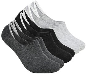 (Pack of 3) WildProducts - Combed Cotton Non-Slip No Show Low Cut Loafer Socks for Men's Women's