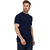 Code Yellow Men Solid Round Neck Cotton Navy Blue T-Shirt