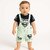 Littlemama Dungaree For Baby Boys Printed Cotton Blend (Green, Pack of 1)