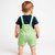 Littlemama Dungaree For Baby Boys Printed Cotton Blend (Green, Pack of 1)
