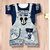 Littlemama Dungaree For Baby Boys Self Design Cotton Blend (Grey, Pack of 1)