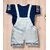 Littlemama Dungaree For Baby Boys Self Design Cotton Blend (Grey, Pack of 1)