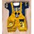 Littlemama Dungaree For Baby Boys Solid Cotton Blend (Yellow, Pack of 1)