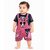 Littlemama Dungaree For Baby Boys Self Design Cotton Blend (Pink, Pack of 1)