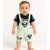 Littlemama Dungaree For Baby Boys Printed Cotton Blend (Green, Pack of 1)