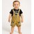 Littlemama Dungaree For Baby Boys & Baby Girls Printed Cotton Blend (Blue, Pack of 1)