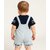Littlemama Dungaree For Baby Boys & Baby Girls Printed Cotton Blend (Grey, Pack of 1)