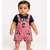 Littlemama Dungaree For Baby Boys & Baby Girls Printed Cotton Blend (Pink, Pack of 1)