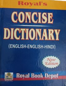 Royal's Concise Dictionary (English - English - Hindi) - Bilingual - Bestselling Dictionary Of All Time