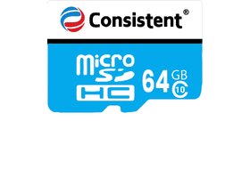 Consistent Micro SD Card 64Gb 5 Year High Performance Warranty.