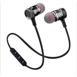 Wireless Bluetooth Earphones With Mic Wireless Magnetic Bluetooth Headset (Silver)