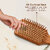 IMECO Bamboo Paddle Brush and Roller Hair Brush for All Hair Types - Combo Pack