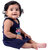 Kid Kupboard Cotton Baby Girls A-Line Frock, Dark Blue, Sleeveless, 9-12 Months KIDS7916