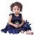 Kid Kupboard Cotton Baby Girls A-Line Frock, Dark Blue, Sleeveless, 12-18 Months KIDS7918