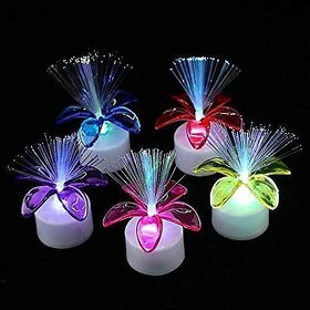 Fiber Optic Lamp for Decor Festival Diwali Decoration and Gifts Star Shaped Lamp Home Garden Decor Multicolor pack of 1)