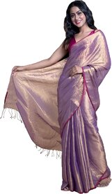 Bengal Handloom Golden Tissue Saree - Exquisite Handwoven Elegance for Formal Occasions