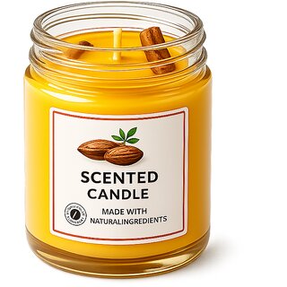 Tohafa Sandal Solace Candle  Soothing Premium Sandalwood Decorative Fragrant Candles for Stress Relief  Ambiance