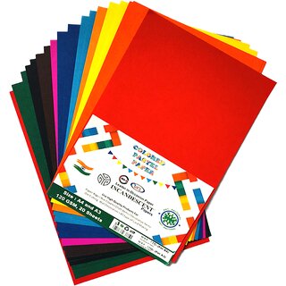 INCANDESCENT PAPER 120 GSM Color Paper  Pack of 3 x 20 Sheets  Vibrant Arts  Crafts Sheets