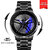 Spinner Black Black Stainless Steel Strap Round Dial Shape Blue Dial Quartz Analog Watch For Mens