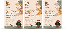 IMECO Bamboo Pocket Tissue  Ultra-Soft Travel Friendly Facial Wipe  10 Pulls Per Pack  Pack of 3