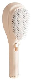 Anti Static Massage Comb One-Click Cleaning hair Comb and Brush, Massage Comb, Scalp Cleansing  Massage Comb (CREAM)