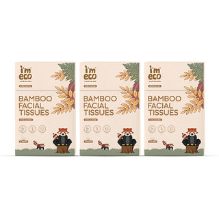 IMECO Bamboo Pocket Tissue  Ultra-Soft Travel Friendly Facial Wipe  10 Pulls Per Pack  Pack of 3
