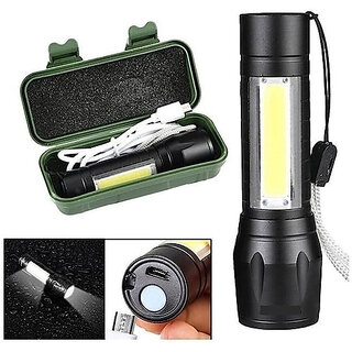 (Pack of 10) Metal High quality LED Flashlight ,Super Bright ,Waterproof 3 Light Modes 122 6 hrs Torch Emergency Light(Black)