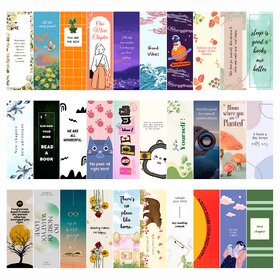 Faolo Bookmarks for Books  Set of 30 Pieces  Double Sided Matte Finished Laminated, 30 Unique Designs (Elegant)