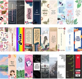 Faolo Bookmarks for Books  Set of 30 Pieces  Double Sided Matte Finished Laminated, 30 Unique Designs (Cute)