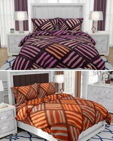 BEDZY Polar Fleece Winter Warm Double Bedsheet | Set of 2 Bedsheets