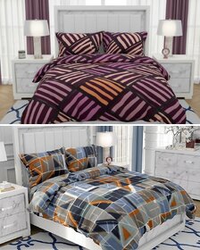 BEDZY Polar Fleece Winter Warm Double Bedsheet | Set of 2 Bedsheets