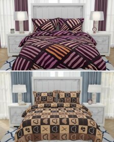 BEDZY Polar Fleece Winter Warm Double Bedsheet | Set of 2 Bedsheets