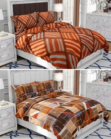 BEDZY Polar Fleece Winter Warm Double Bedsheet | Set of 2 Bedsheets