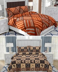 BEDZY Polar Fleece Winter Warm Double Bedsheet | Set of 2 Bedsheets