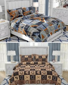 BEDZY Polar Fleece Winter Warm Double Bedsheet | Set of 2 Bedsheets
