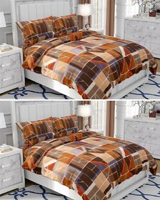 BEDZY Polar Fleece Winter Warm Double Bedsheet | Set of 2 Bedsheets