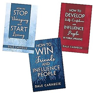Pack of 3 Self Help Bookset for Adult - How to Win Friends and Influence People, Stop Worrying and Start Living, Develop
