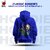 BULL CLOTHING Mens Space Adventure Astronaut Dark Blue Hoodie Comfortable Casual Wear Sweatshirt (XXL)
