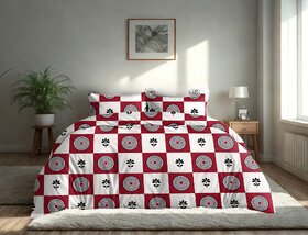 BEDZY Classic Collection Flat Double Bedsheet with 2 Pillow Covers