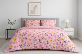 BEDZY Classic Collection Double Bedsheet Ã¢â¬â Flat Design with 2 Matching Pillow Covers